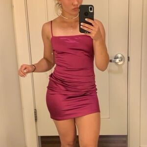 Pink mini dress